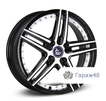 YST X-1 R18 / 7J PCD 5x114.3 ET 50 ЦО 67.1 Литые Черный с белой лицевой поверхностью